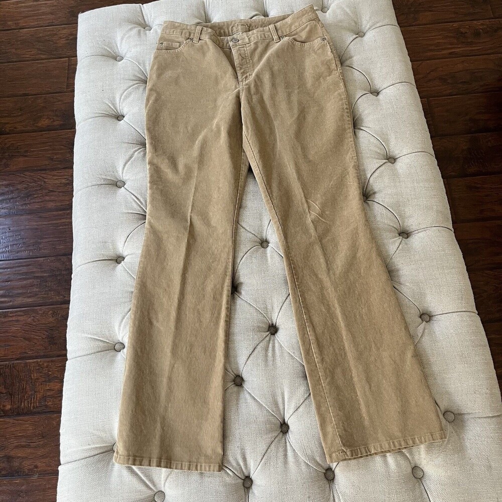 St. John’s Bay Women’s Corduroy Pants Size 12 Brown Bootcut Mid Rise 3 for $25